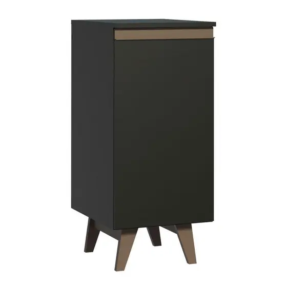 Balcão Madesa Reims 35cm 1 Porta Preto