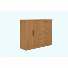 Cômoda New Athos 5 Gavetas Com Sapateira D' Doro Cinamomo