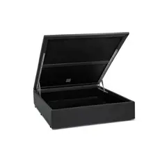 Cama Box Baú Viúva Homequeen Corino Cinza 41x128x188