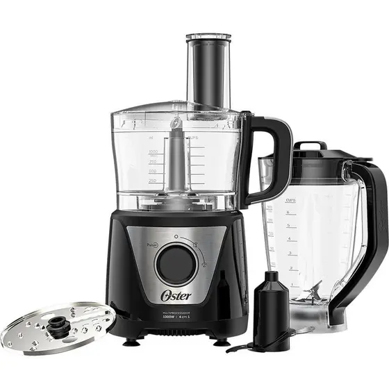Multiprocessador De Alimentos Black 4 Em 1 Oster 220V