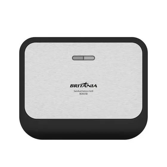 Sanduicheira E Grill Britânia Inox 2 Em 1 750W BGR25B 110V