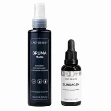 Kit Bruma Matte + Blindagem Lady Beauty - Controle de Oleosidade e Finalização de Maquiagem