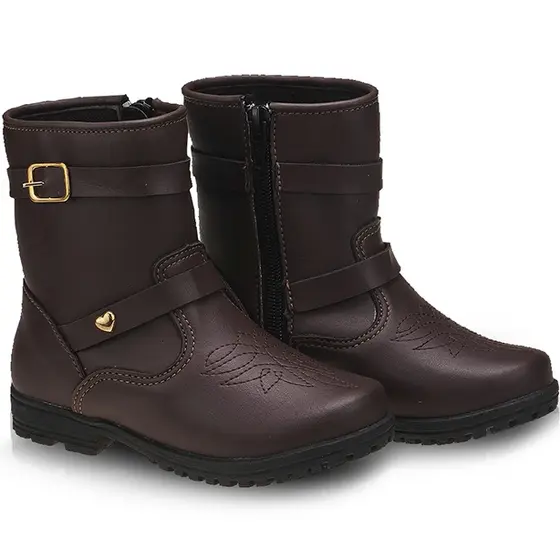 Bota Infantil Feminina Cano Baixo Super Confortável Promoção