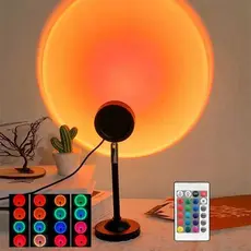 Lâmpada Projetor Do Pôr do sol Arco íris Sol com 16 cores