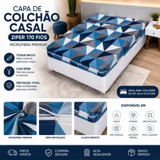 capa de colchão casal padrão com zíper 170 fios microfibra