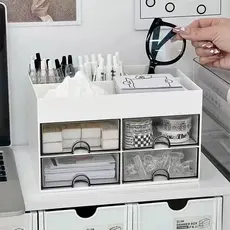 Organizador Mesa Maquiagem Multiuso Com Gavetas Porta Lapis Escritorio