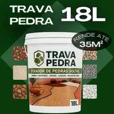 Trava Pedra 18L Fixador De Pedras Soltas Jardim Seixos Brita Impermeabilizante Externo Antifúngica