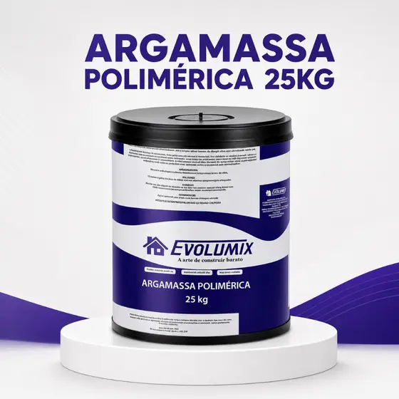 Argamassa Polimérica 25kg Barrica Alta Aderência para Assentamento, Reparo e Impermeabilização