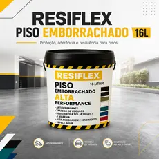 Tinta Piso Emborrachado Resiflex 16L Antiderrapante Proteção UV, Durabilidade e Máxima Aderência