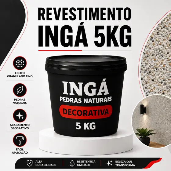 Pedras Ingá 5kg Revestimento Efeito Papel de Parede Líquido Decorativo Alta Aderência Para Parede