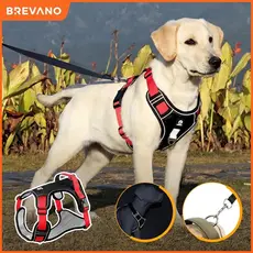 Peitoral Colete para Cachorros de Médio a Grande Porte Ajustável com Faixa Refletiva Confortável Arnê