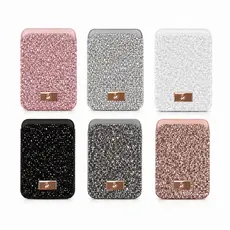 Porta Cartão MagSafe Magnético com Strass para iPhone Luxo