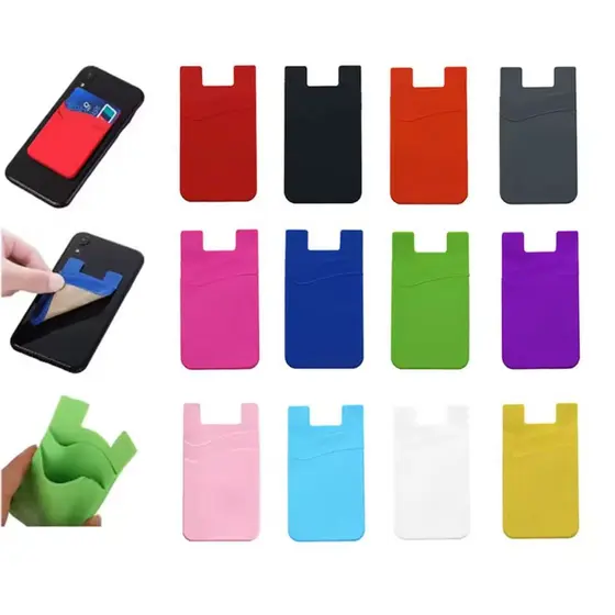 Porta Cartão para Celular Adesivo Silicone | Suporte para Cartões e Documentos