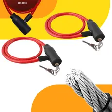 Trava de Segurança Cadeado Para Moto Bicicleta Bike Estepe Anti Furto Cabo De Aço 64 x 10 cm