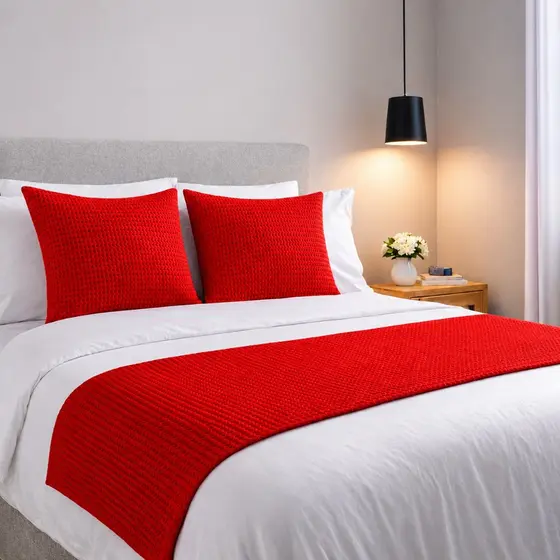 Kit Peseira + Capa De Almofada C/ Zíper Tecido Em Piquet Algodão Decorativa Hotel Pousada
