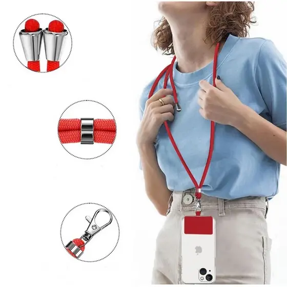 Kit 2 Cordão Para Celular  Universal Alça De Pescoço E Pulso