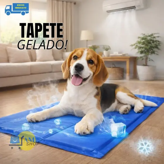 Tapete Gelado Refrescante 50x65 Para Cachorro Gato Cão Pet