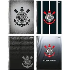 Caderno Universitário Espiral Corinthians Oficial 80 Folhas Foroni Pronta Entrega ---