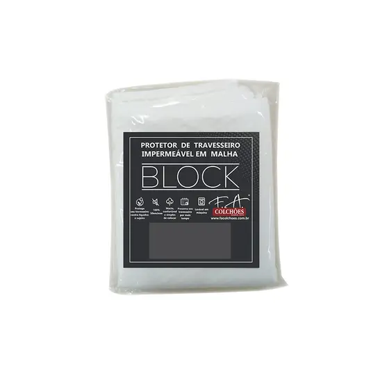 Protetor de travesseiro Fronha Impermeável Block 50 x 70