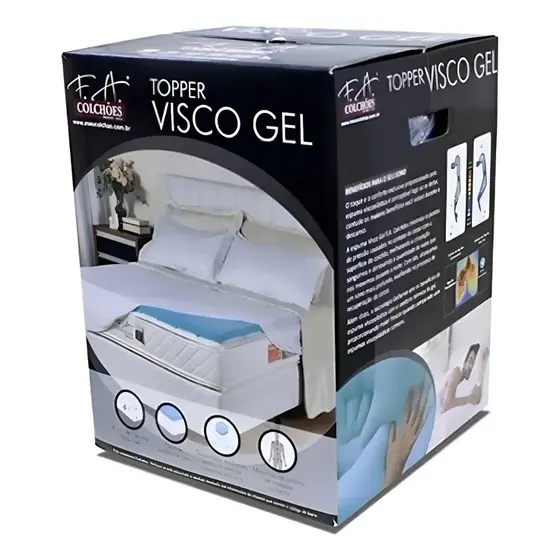 Pillow Top Topper Viscogel F.a Casal 138x188x4cm