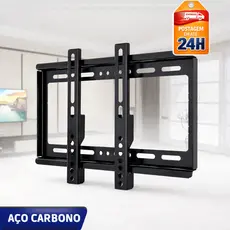 Suporte de TV Regulável para TV até 42” | Fixo com Ajuste de Inclinação • Aço Reforçado