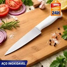 Faca Profissional 5” a 12” – Aço Inox, Cozinha e Açougue, Peixe e Carne, Cabo Reforçado