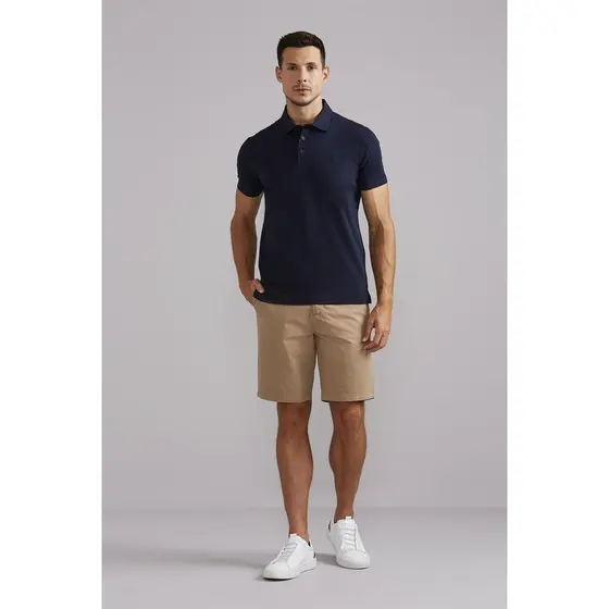 Polo Malha Premium Slim Fit - Azul Marinho