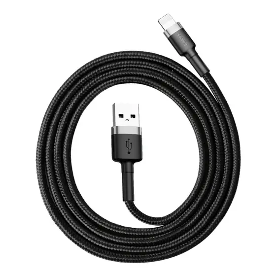 Baseus Cabo Usb p/ Lightning iPhone 2.4a 1m Cafule Nylon Trançado Junta Reforçada Ultra Resistente