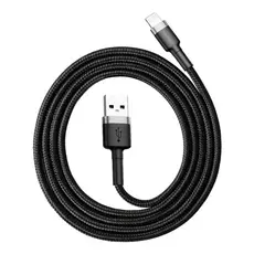 Baseus Cabo Usb p/ Lightning iPhone 2.4a 1m Cafule Nylon Trançado Junta Reforçada Ultra Resistente
