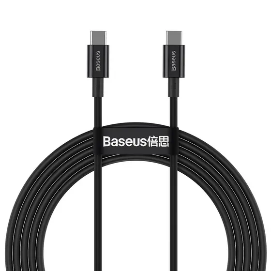 Baseus Cabo Turbo USB-C Superior Series 100W 1m Carregamento rápido Macbook iphone 480Mbps