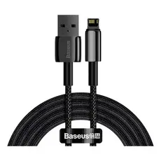 Baseus Cabo USB para Lightning Tungsten Fast Charging 2.4A 2m Carregamento Rápido iPhone Ultra Resis