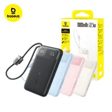 Baseus Power Bank  FC11 10000mAh/20000mAh 22.5W Rápido Portátil Bateria Carregador Portátil Display Digital USB-C