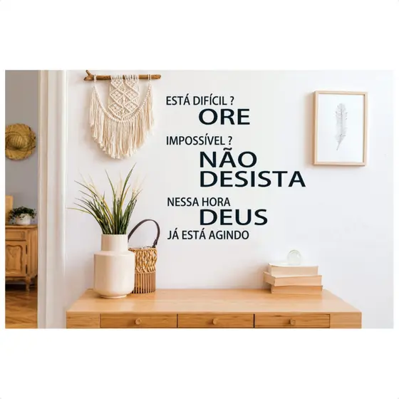 Adesivo Decorativo Parede Sala Quarto Frase Motivacional Corredor Hall Decorativo Papel Armário