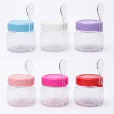 Kit 10/20/30/40/50 Potes De Papinha Plástica Reforçado C Colherzinha 40ml Festa Aniversários nutella