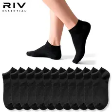 Kit 12 Pares de Meias Soquete Preta Cano Curto com Algodão Masculina Feminina | Conforto para Todos os Dias