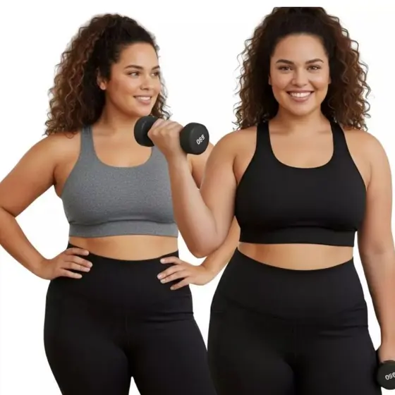 Kit 2 Top Fitness Feminino Moda Plus Size Roupas Femininas