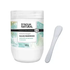 Creme de Massagem Algas Marinhas e Centella Asiática D'agua Natural 650g e Espátula Acrílica