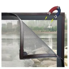 Tela Mosquiteira Magnetica Para Janela c/Imã Anti Mosquitos Anti-insetos 180x150 Cor Branca