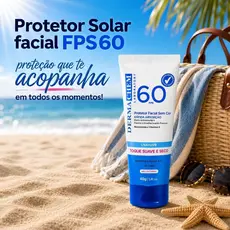 Protetor Solar Rosto FPS 60 Alta Proteção UVA/UVB Sem Cor Dermachem 40g