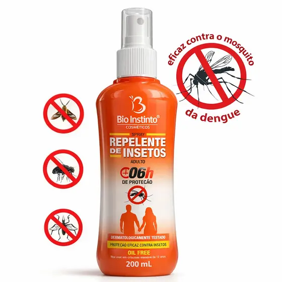 Spray Repelente de Insetos Adulto 6h 200mL - Bio Instinto