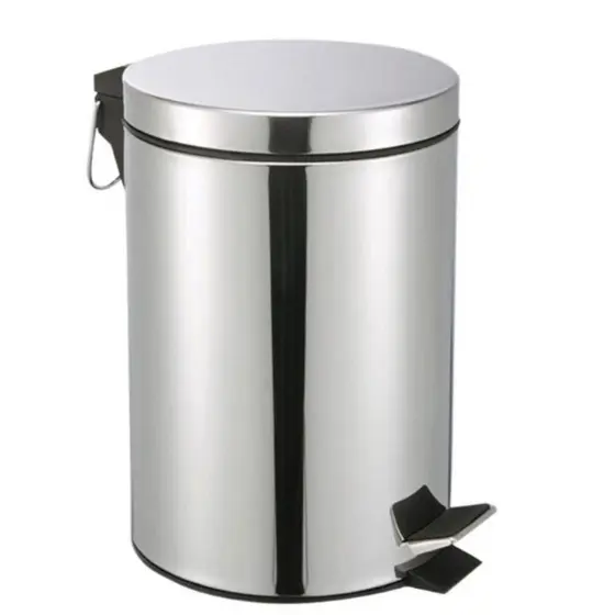 Lixeira Aço Inox Cesto 5 Litros Com Pedal Balde Lixo Removível