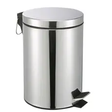 Lixeira Aço Inox Cesto 5 Litros Com Pedal Balde Lixo Removível