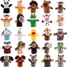 32 Estilos De Fantoches De Mão De Animais | Boneca De Pelúcia Móvel Com Boca Aberta Brinquedo Interativo Para Contar His