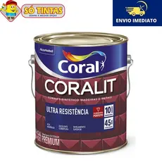Tinta Esmalte Sintético Coralit Ultra Resistência Brilhante P/ Madeiras e Metais 3,6 Litros - Coral
