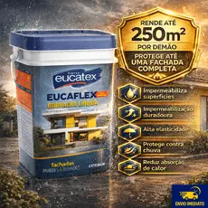 Borracha Líquida Eucatex 20kg Impermeabilizante Parede Externa e Interna Tinta Emborrachada