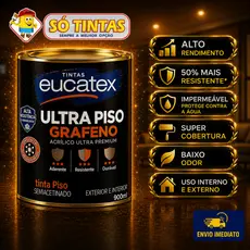 Tinta Ultra Piso Eucatex Premium 900ml, Muito Mais Resistente, Acetinada Diversas Cores Piso Lavável