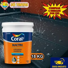 Tinta Borracha Liquida Impermeabilizante Emborrachada Coral Mactra 18kg / ST 18kg Veda Telha