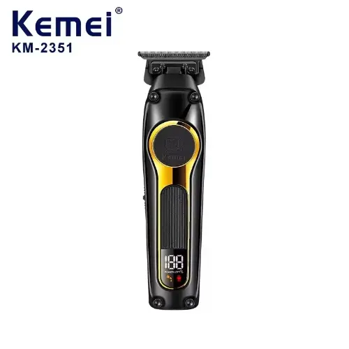 KEMEI km-2351 Usb Recarregável Hair Clippers Dlc Blade Aparador De Cabelo Elétrico Sem Fio  Portátil