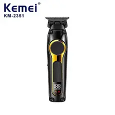KEMEI km-2351 Usb Recarregável Hair Clippers Dlc Blade Aparador De Cabelo Elétrico Sem Fio  Portátil