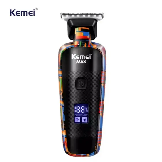 Máquina de Acabamento Profissional Kemei MAX 5090 portátil Bivolt 110v220v USB C Display LCD
